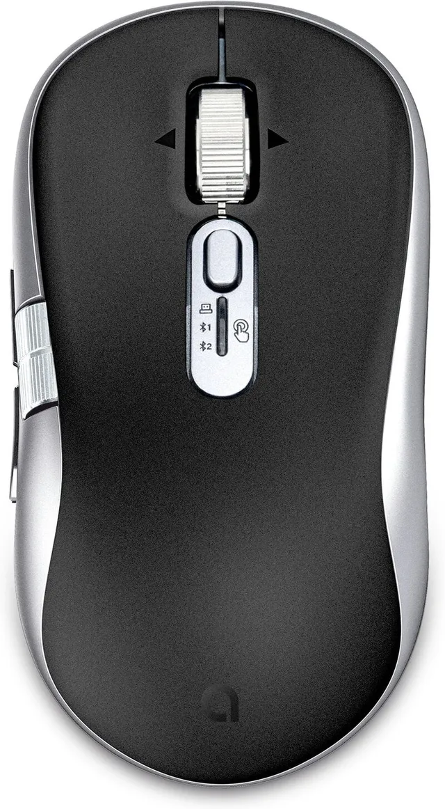 WSM-2300 Trådlös Mus / 2,4 GHz / Bluetooth / 4800 DPI / 8 Knappar / USB-C - Svart
